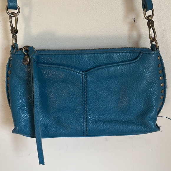 THE SAK Silverlake Teal Leather Studded Convertible Crossbody Bag - Picture 2 of 12